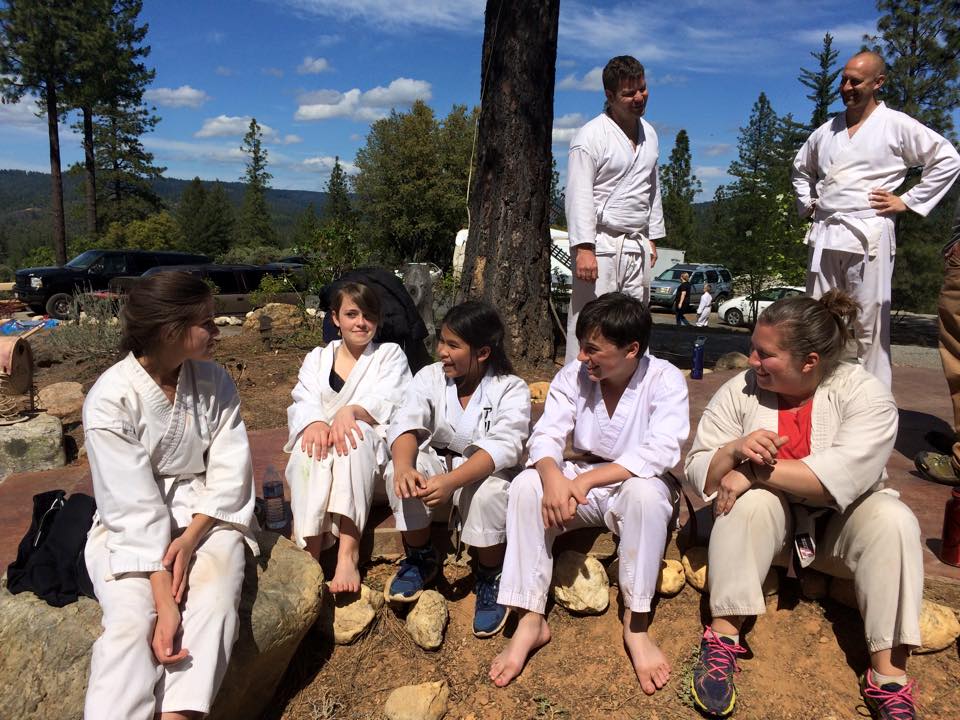 Karate Camp at the Fire Pit